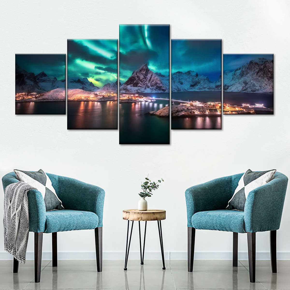 Lofoten Night Northern Lights Wall Art