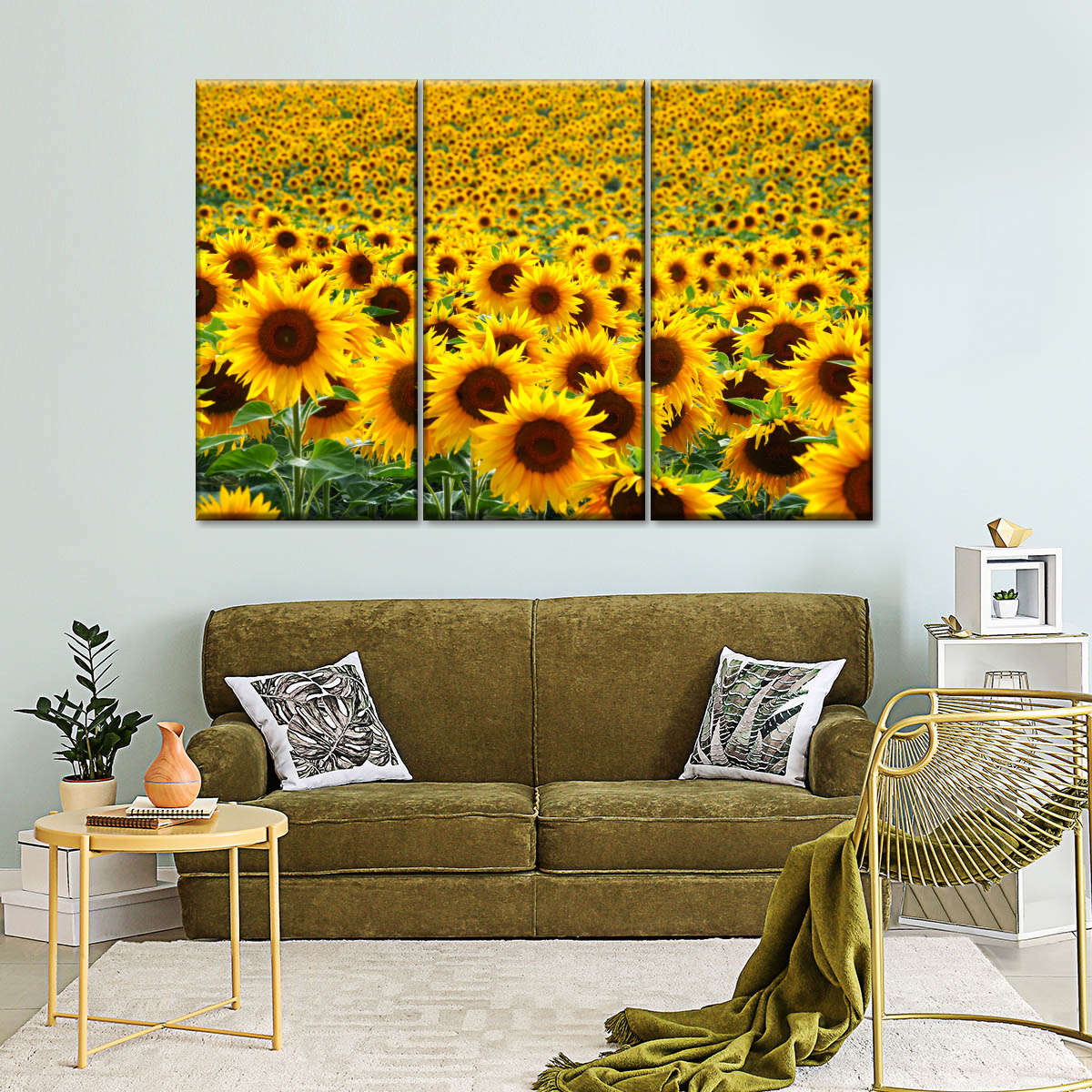 Endless Sunflower Field Wall Art