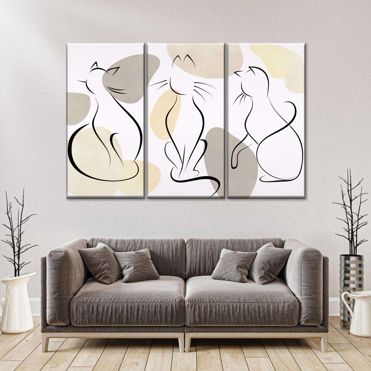 Minimalist Cats Wall Art