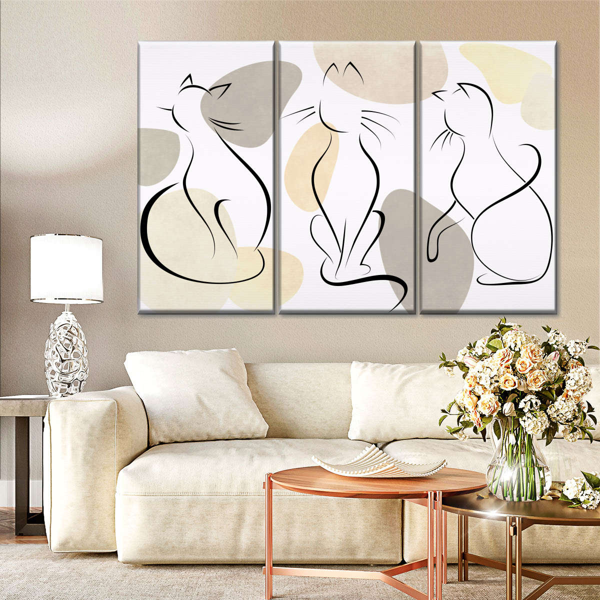 Minimalist Cats Wall Art