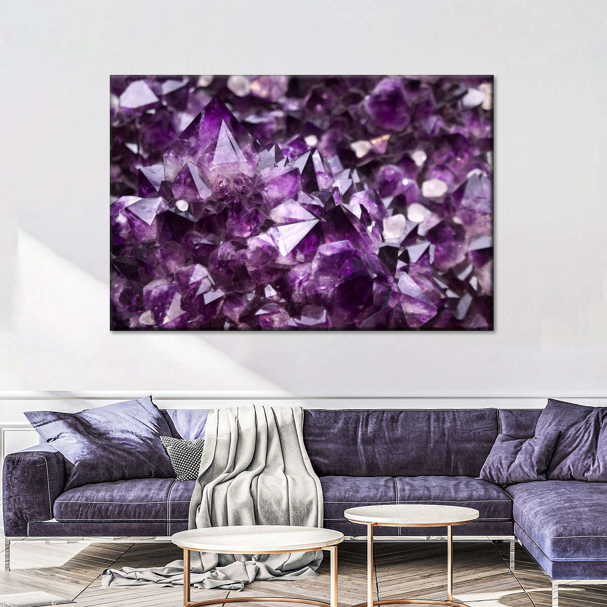 Purple Amethyst Geode Wall Art