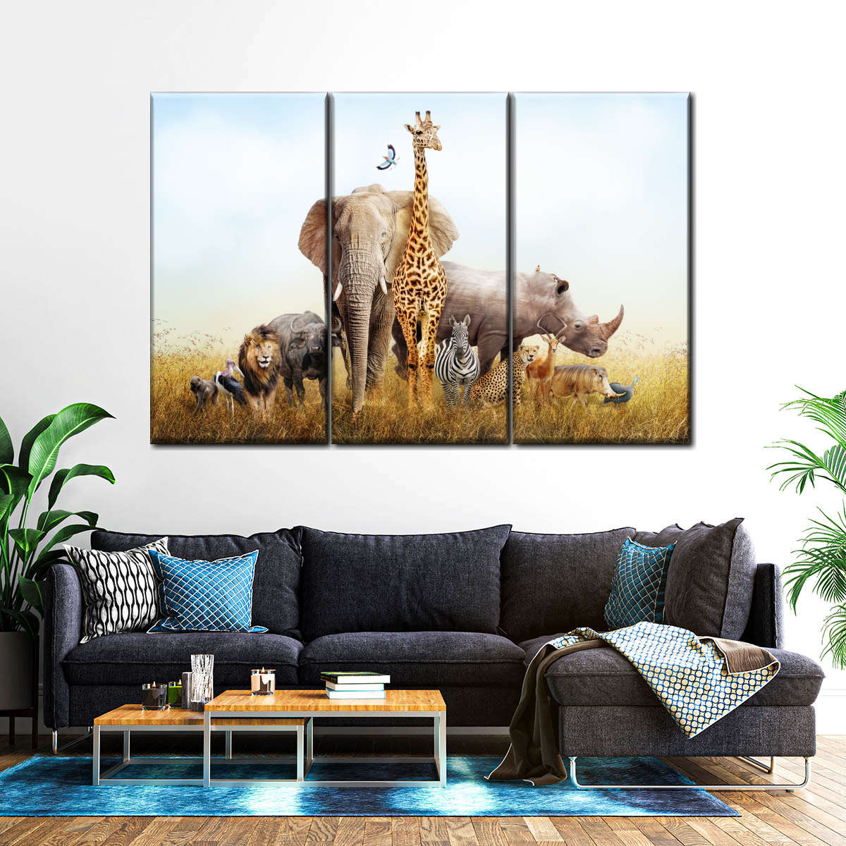 Kenyan Safari Animals Wall Art