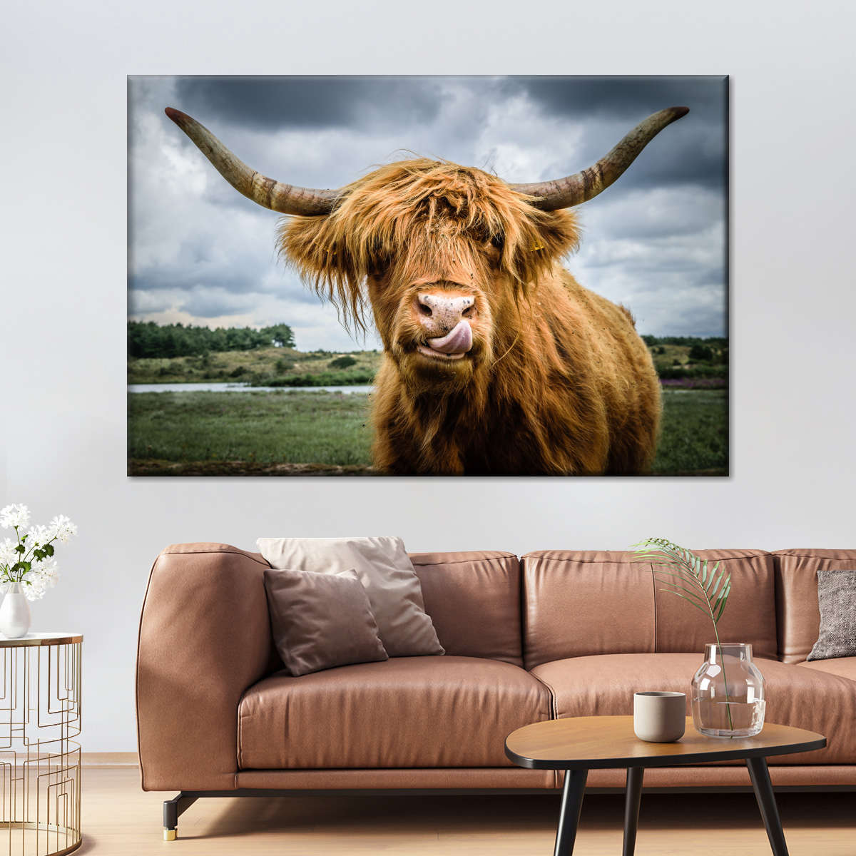 Silly Highland Cow Wall Art