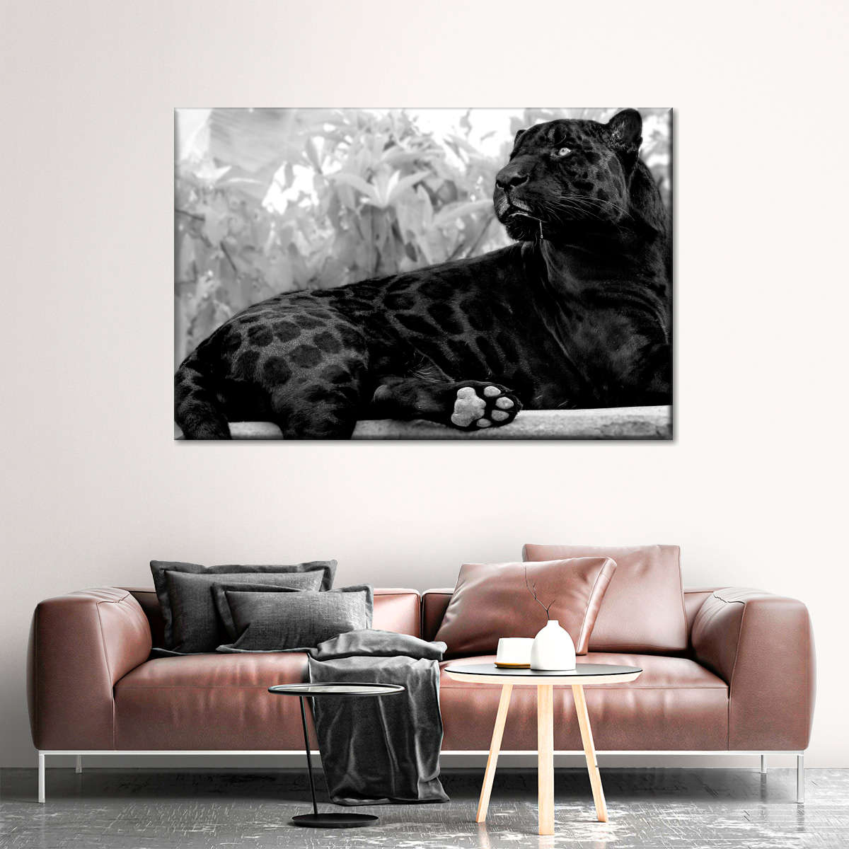 Black Panther Monochrome Wall Art