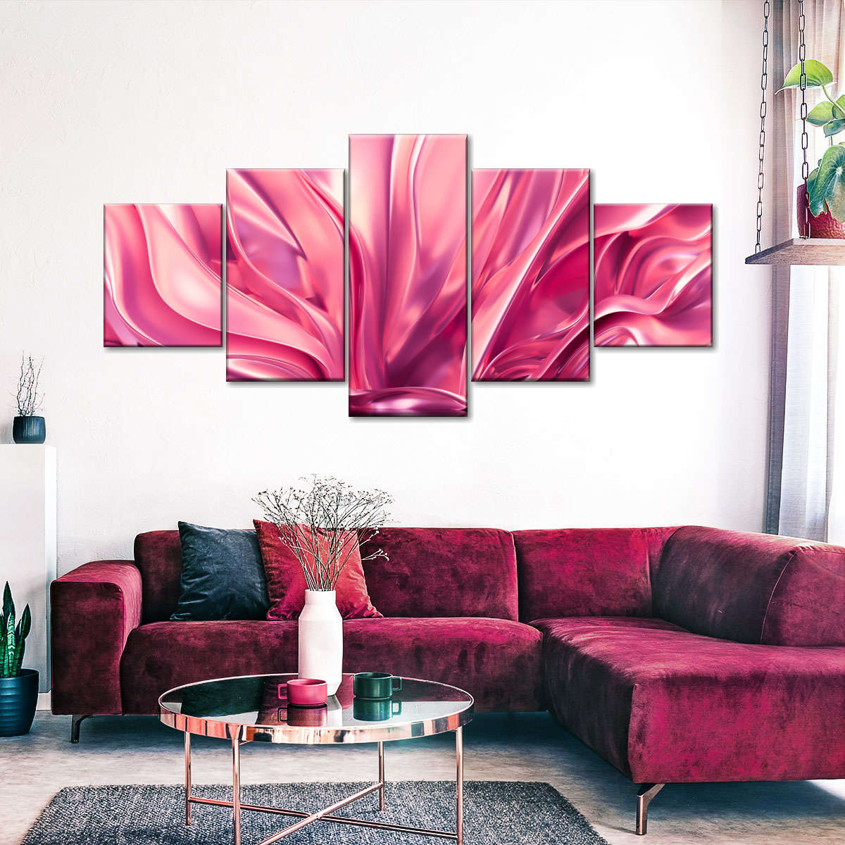 Blush Pink Abstract Wall Art