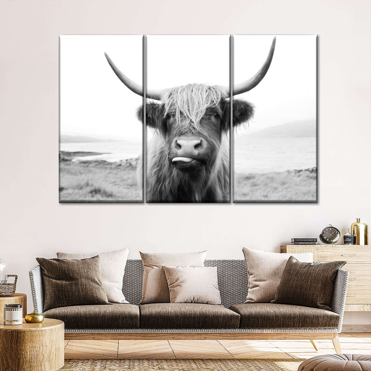 Funny Highland Cow Wall Art