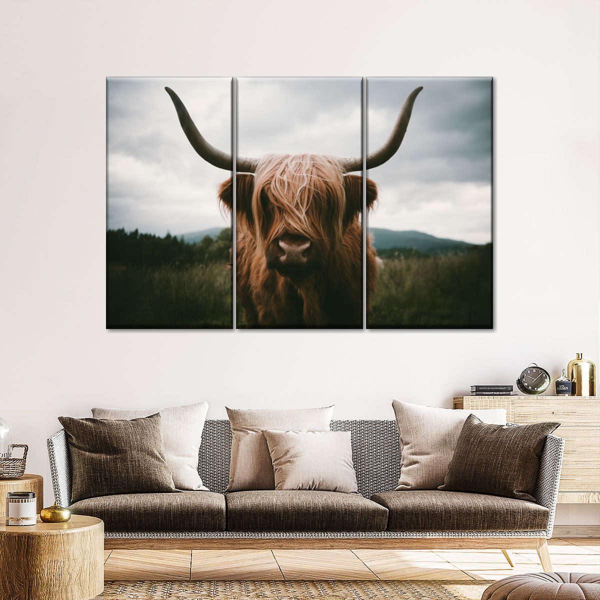 Open Field Highland Cow Wall Art