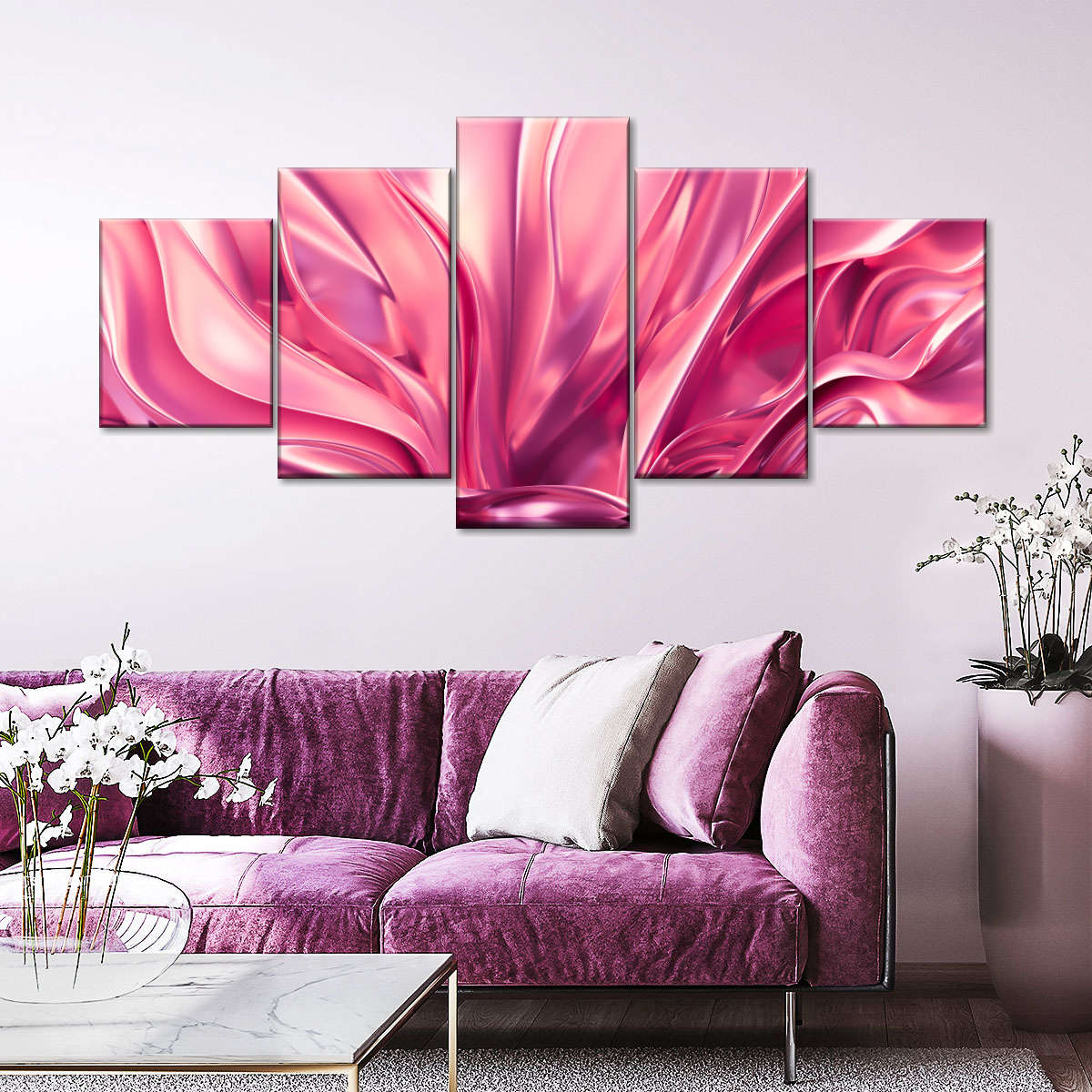 Blush Pink Abstract Wall Art