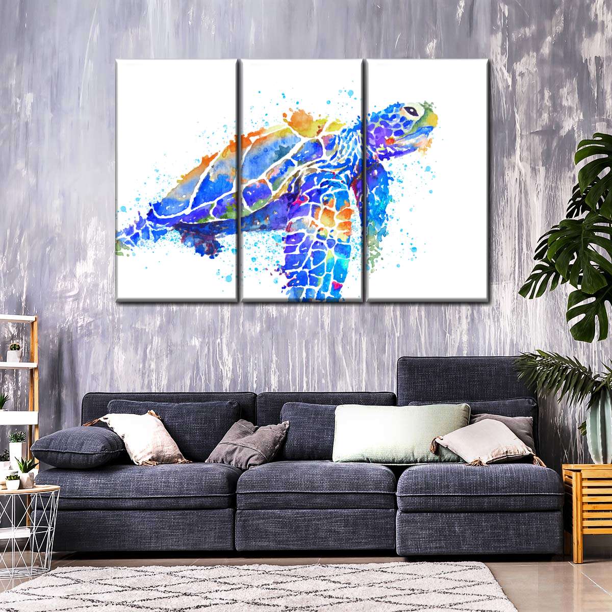 Sea Turtle Watercolor Wall Art