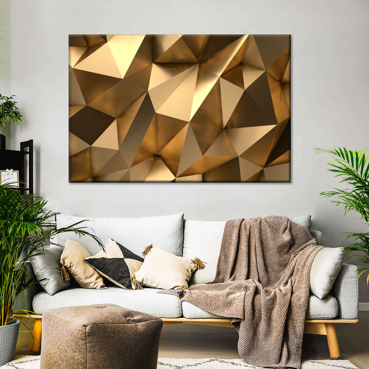 Golden Abstract Wall Art