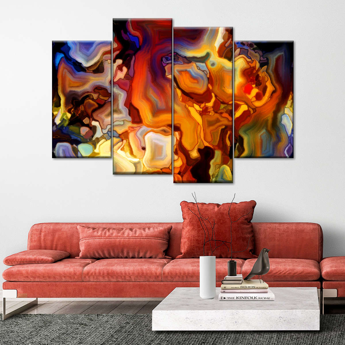 Abstract Stained Glass Wall Art