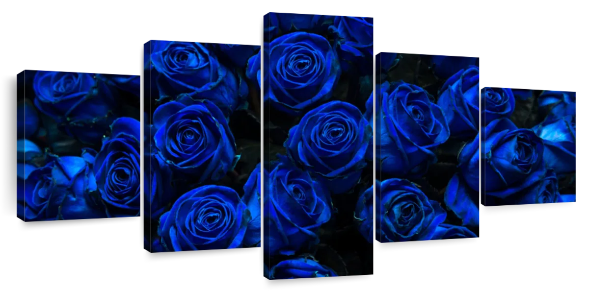 Royal Blue Roses Wall Art