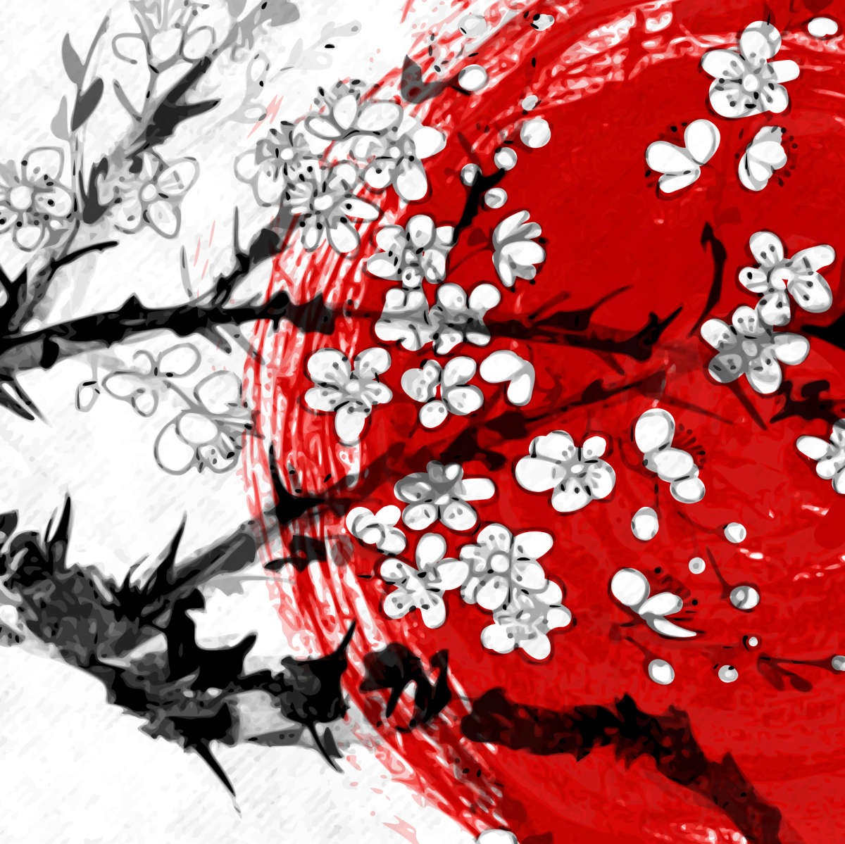 Japan Cherry Blossom Wall Art