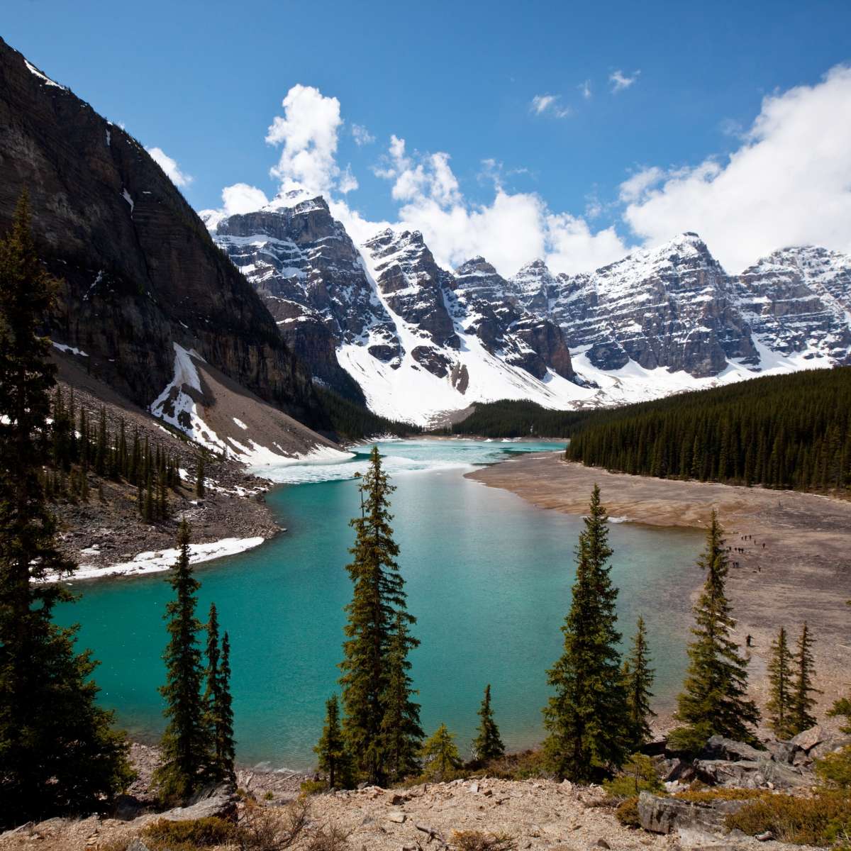 Moraine Lake At Banff Park Wall Art