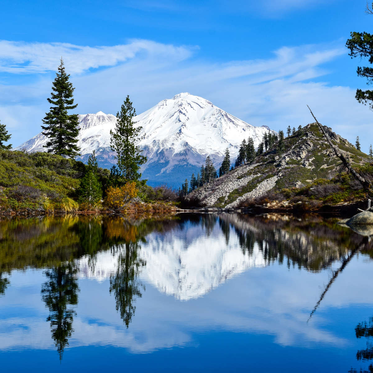 Mount Shasta Heart Lake Wall Art