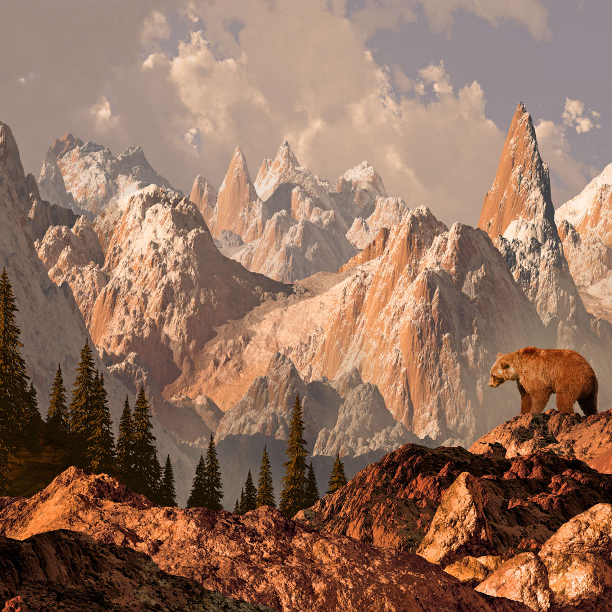 Rocky Mountain Bear Wall Art