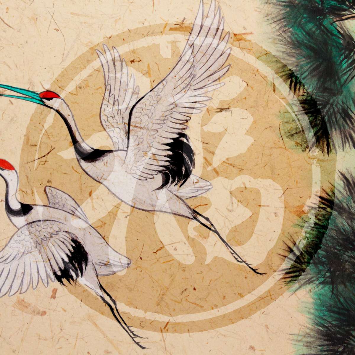 Asian Cranes Wall Art