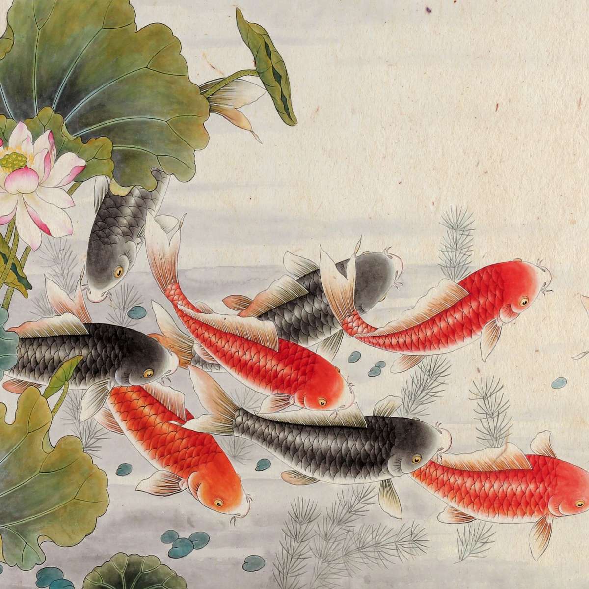 Japanese Koi Pond Wall Art