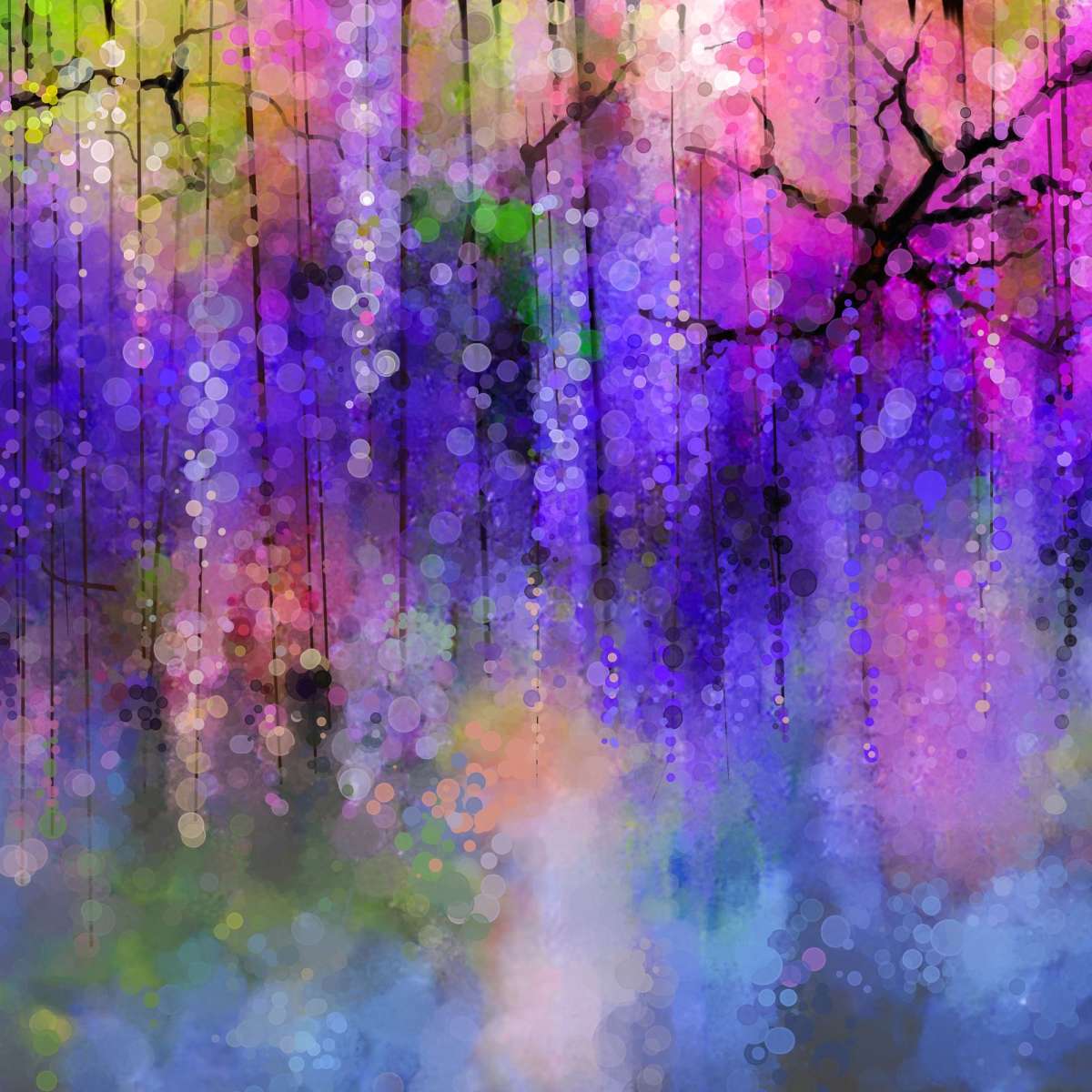 Spring Landscape Abstract Wall Art