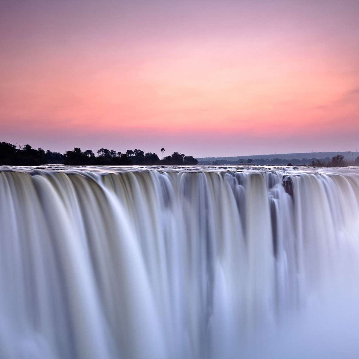 Sunset At Victoria Falls Wall Art