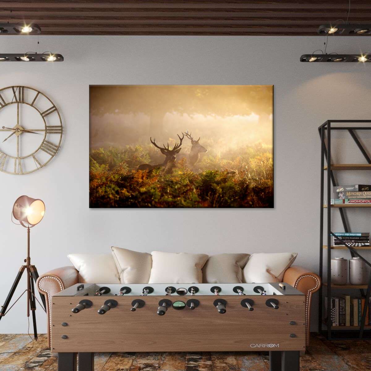 Misty Morning Deer Wall Art