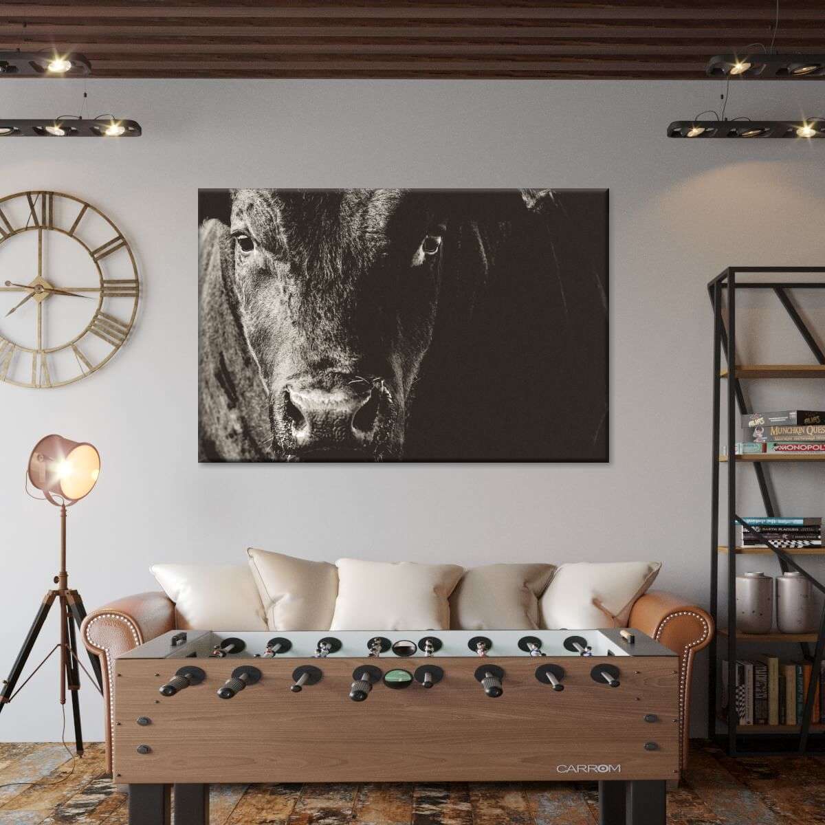 Black Angus Bull Wall Art