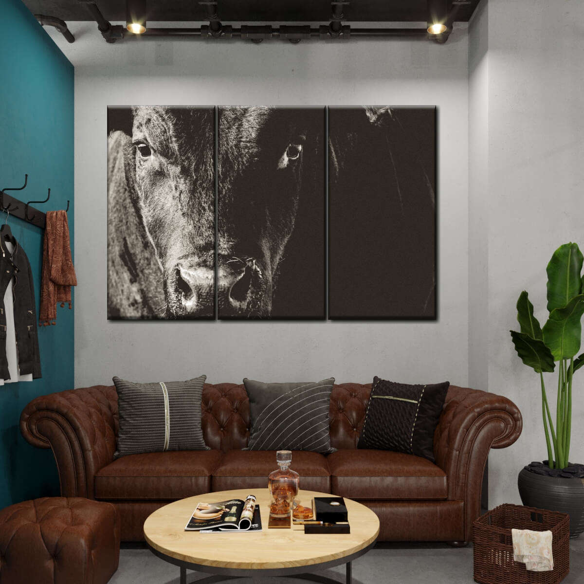 Black Angus Bull Wall Art