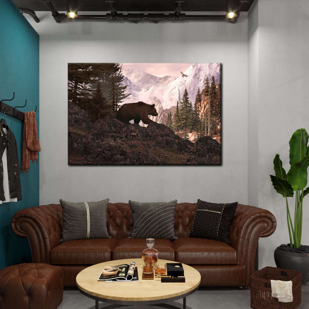 Forest Grizzly Bear Wall Art