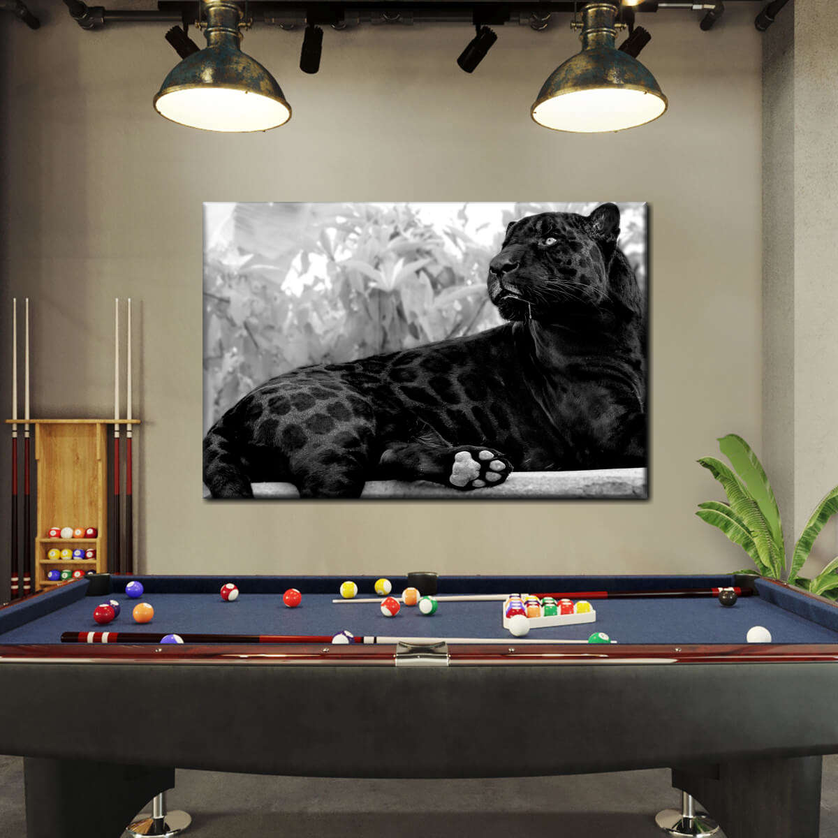 Black Panther Monochrome Wall Art