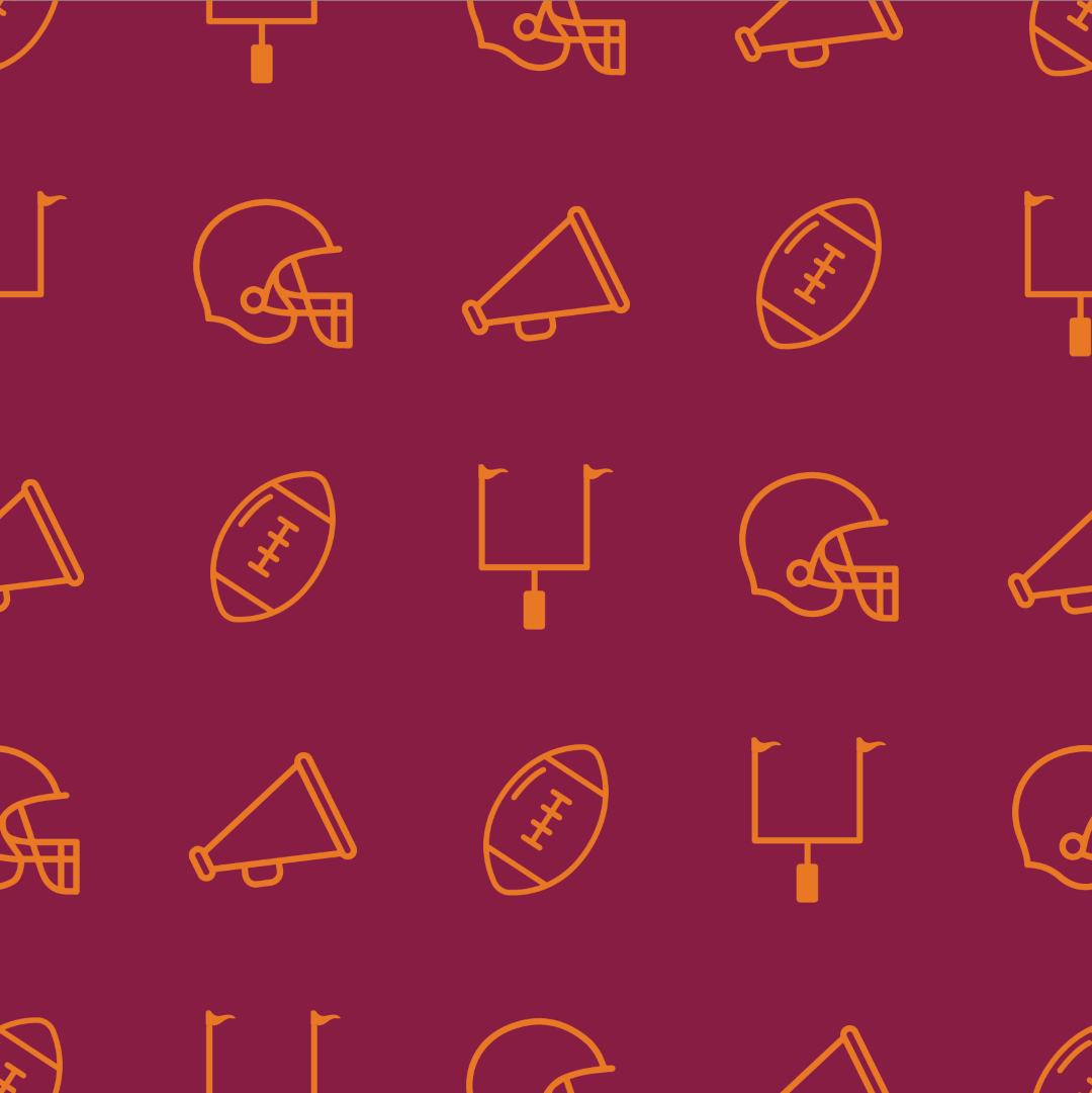 Maroon and Orange Football Wallpaper