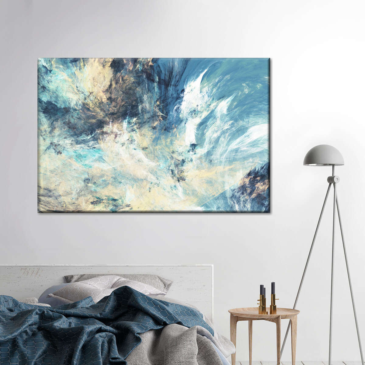 Frosty Dynamic Abstract Wall Art