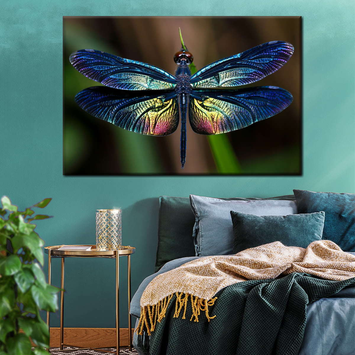 Prismatic Dragonfly Wall Art