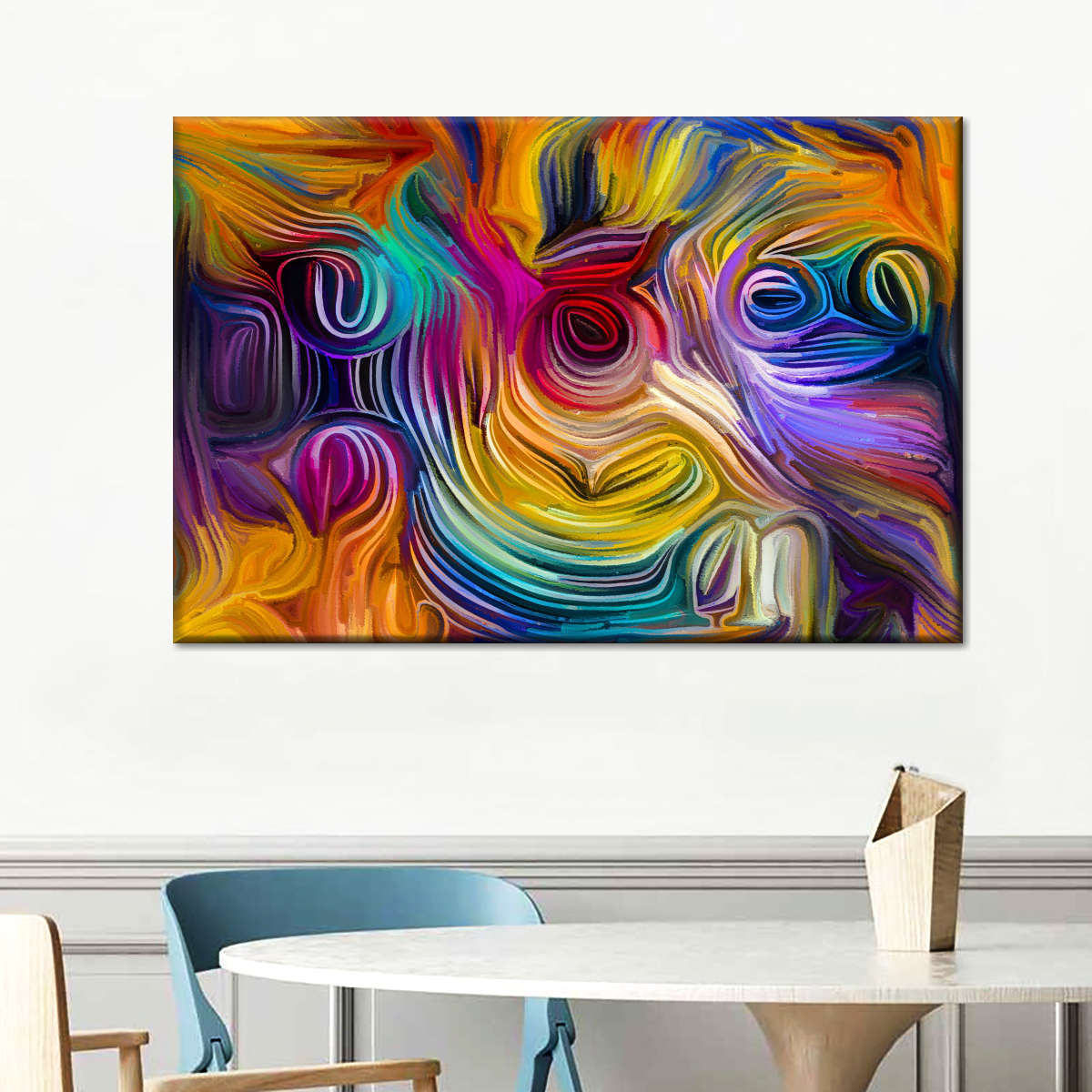 Abstract Tropical Flowers Wall Art