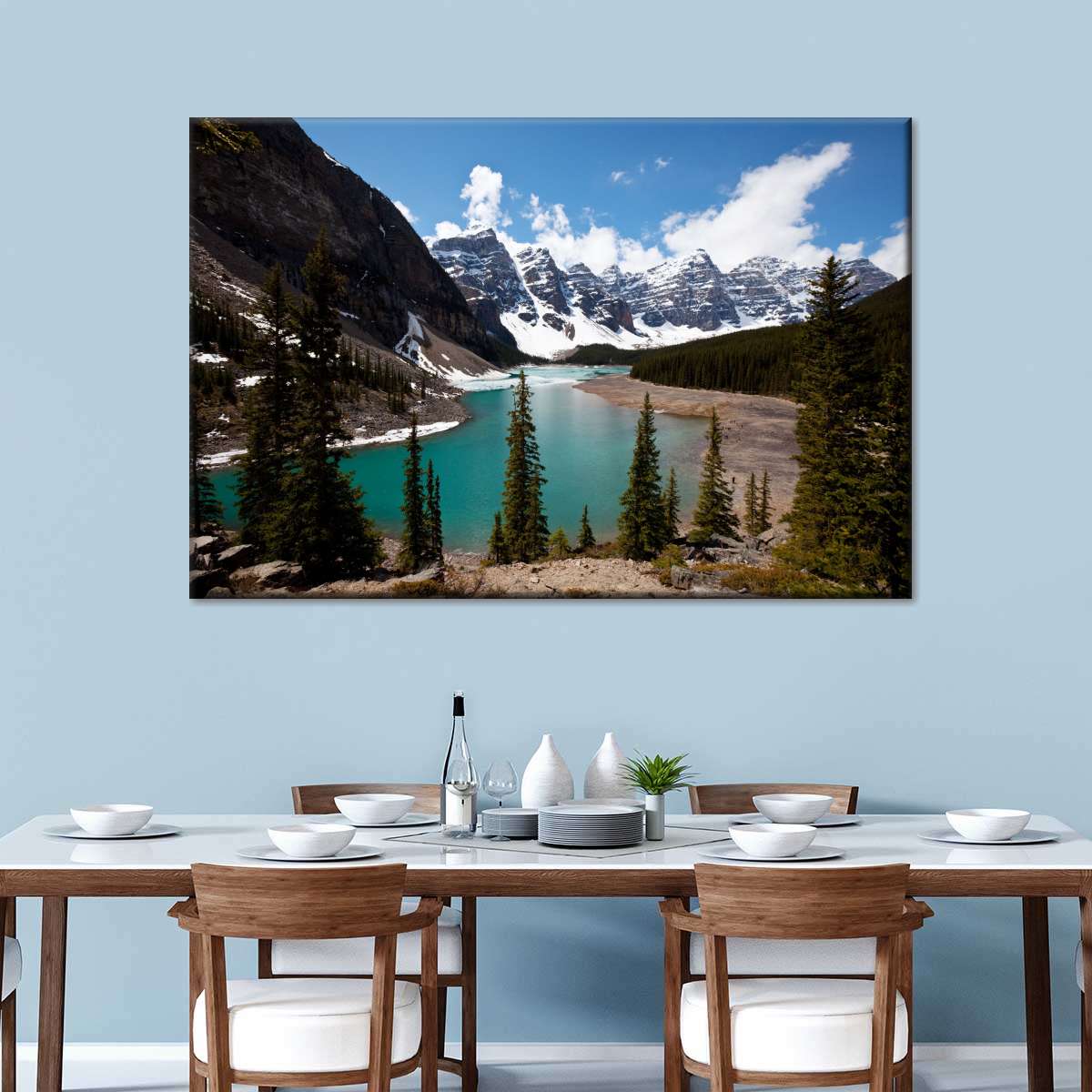 Moraine Lake At Banff Park Wall Art