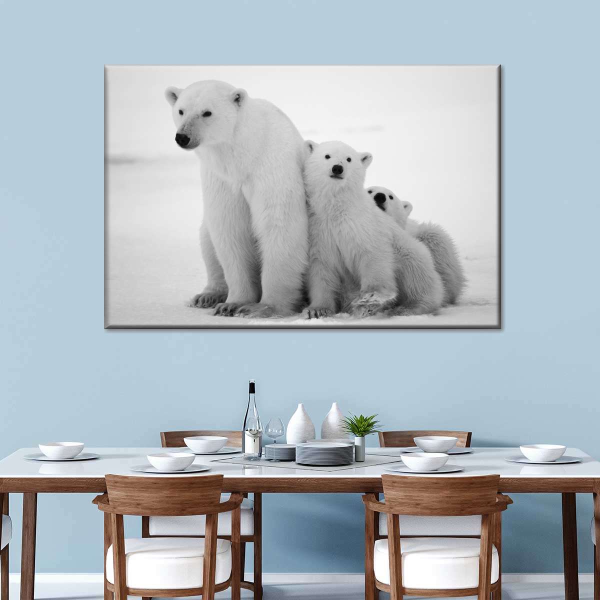 Polar Bear Family Wall Art