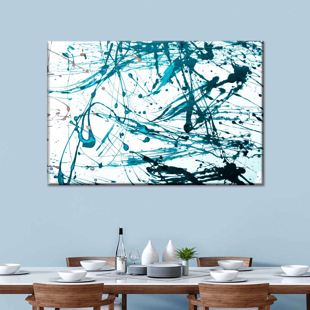 Teal Abstract Wall Art