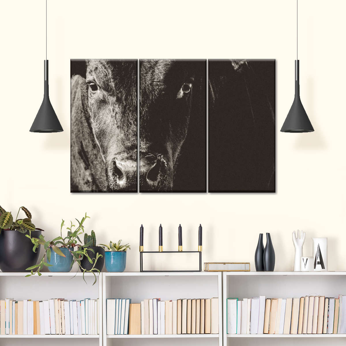 Black Angus Bull Wall Art