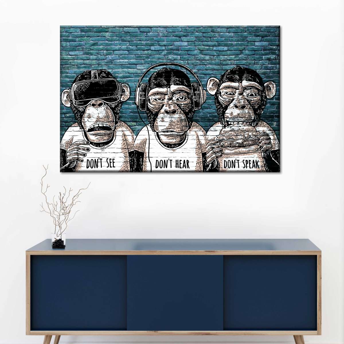 Three Monkeys Wall Art