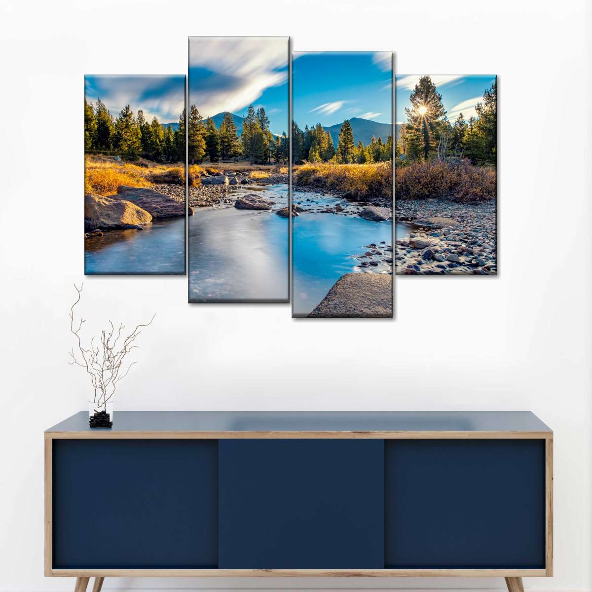 Yosemite River Stream Wall Art