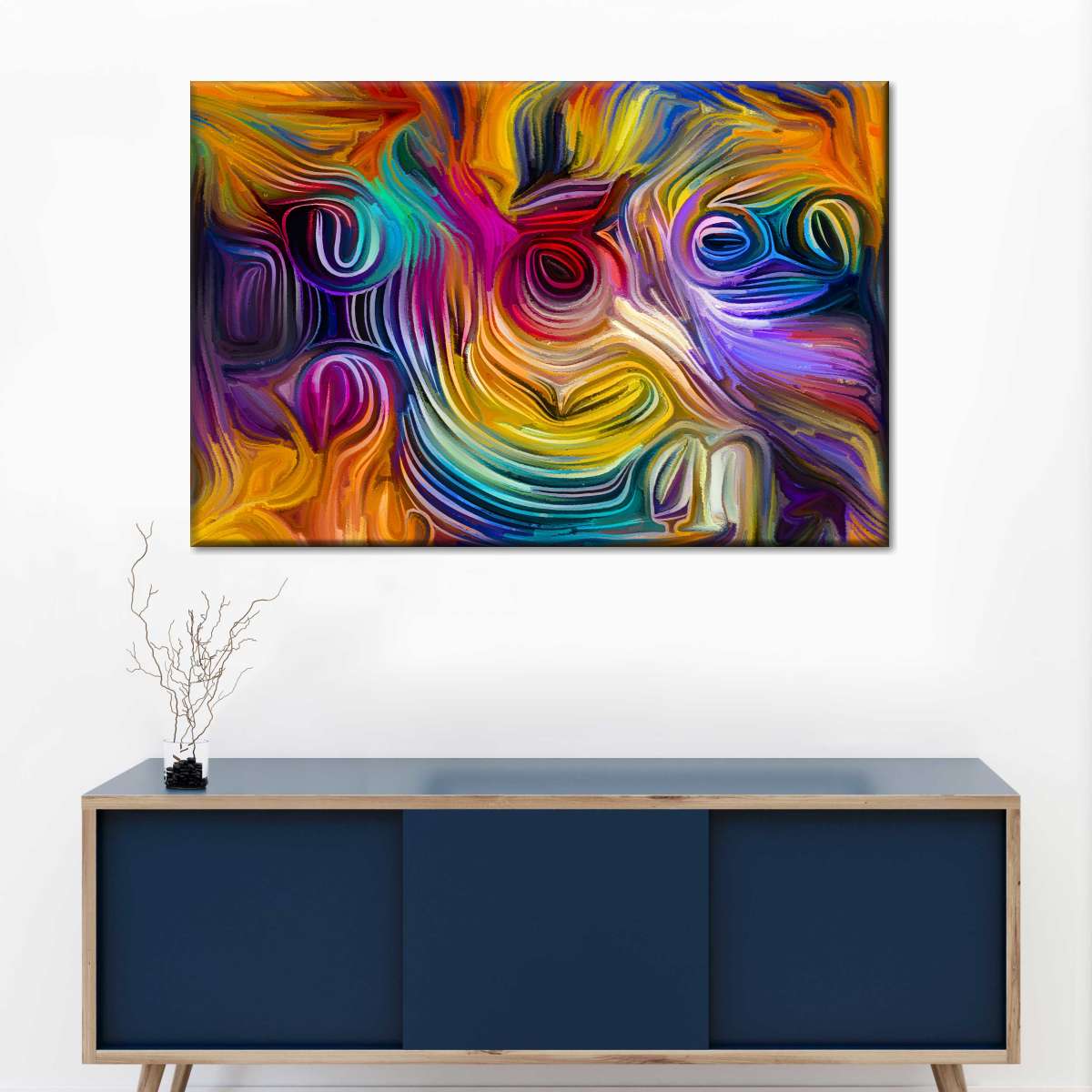 Abstract Tropical Flowers Wall Art