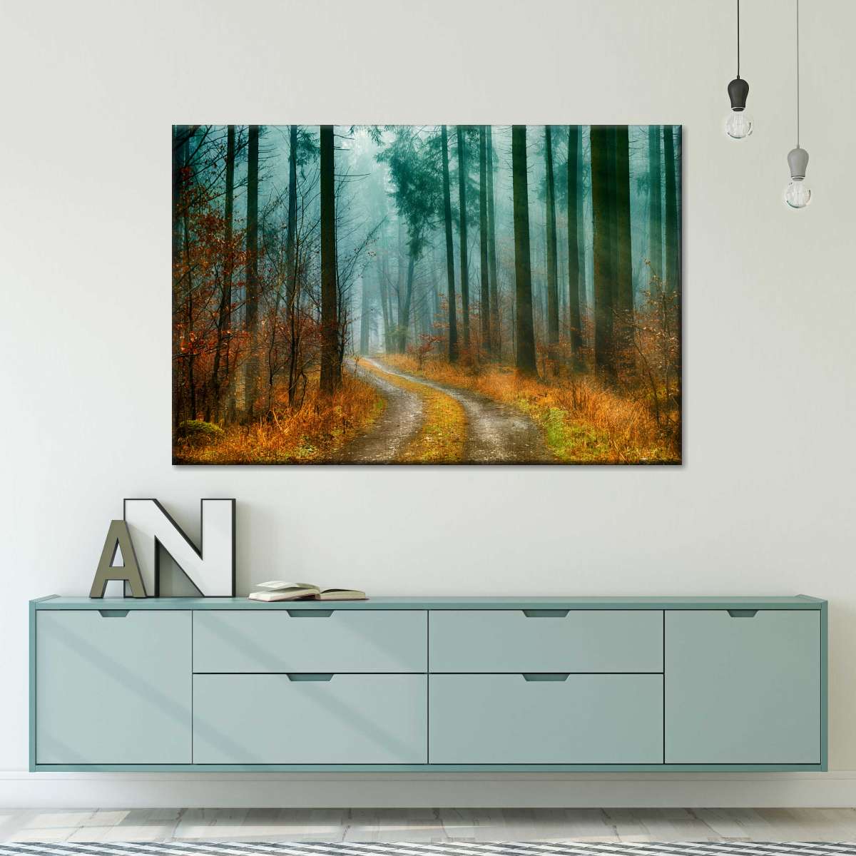 Autumn Forest Pathway Wall Art