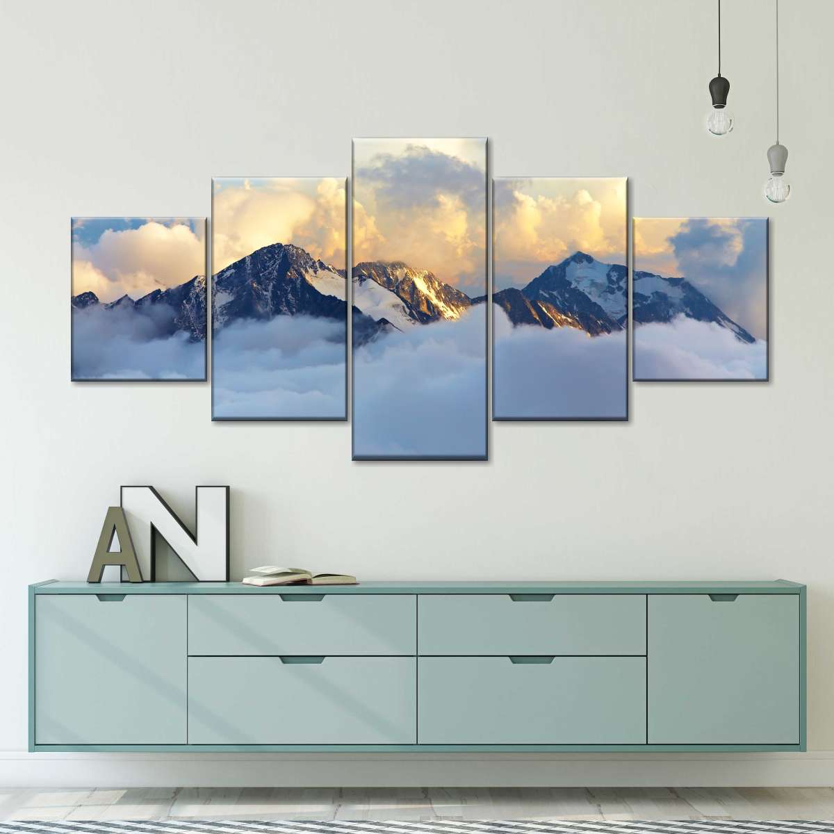 Alpine Snowy Mountains Wall Art