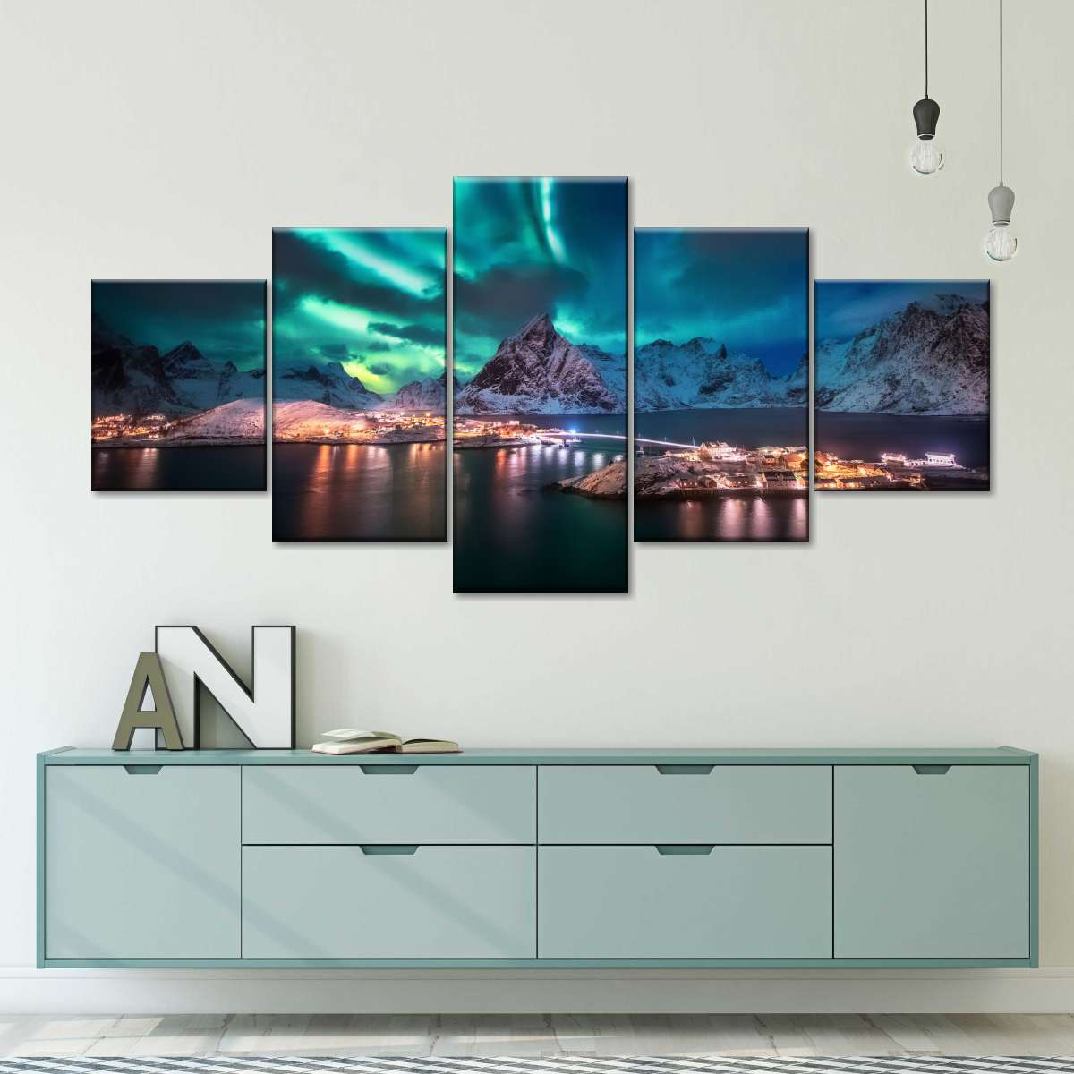 Lofoten Night Northern Lights Wall Art