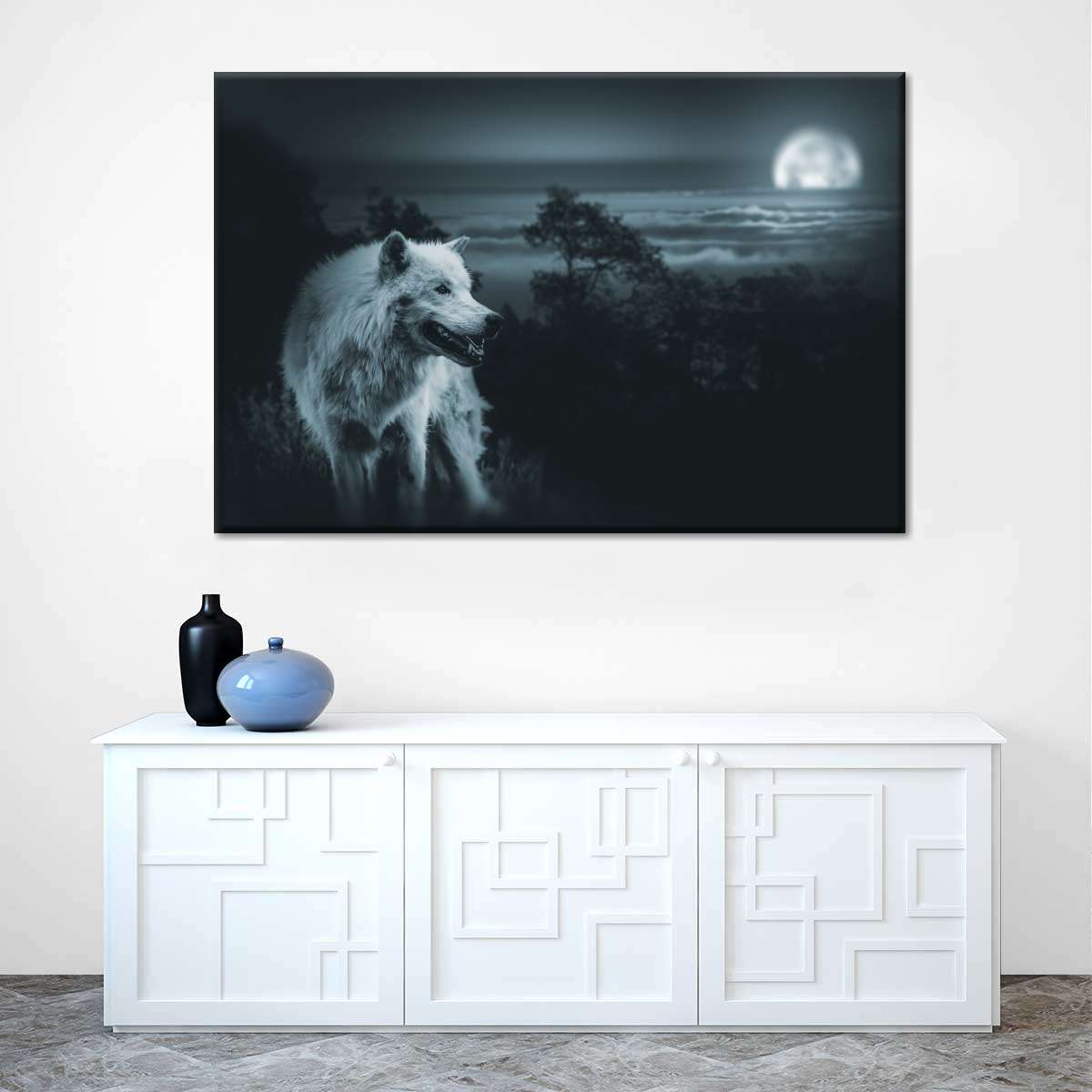 Moon Wolf Wall Art