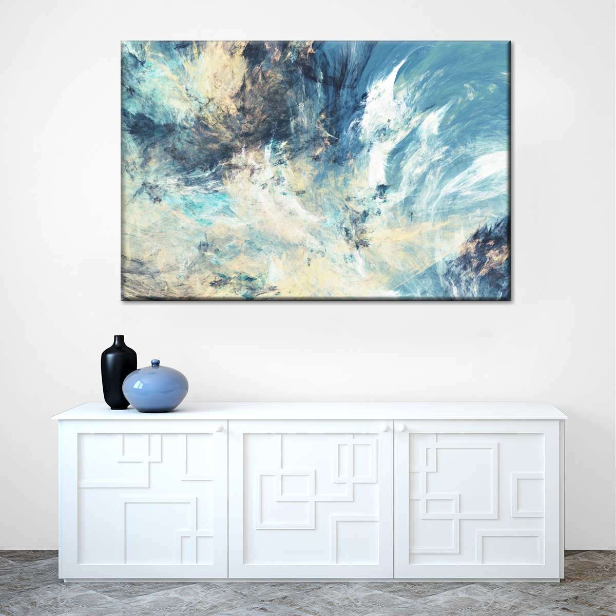 Frosty Dynamic Abstract Wall Art