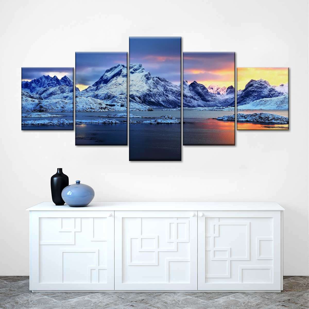 Norway Snowy Mountains Wall Art