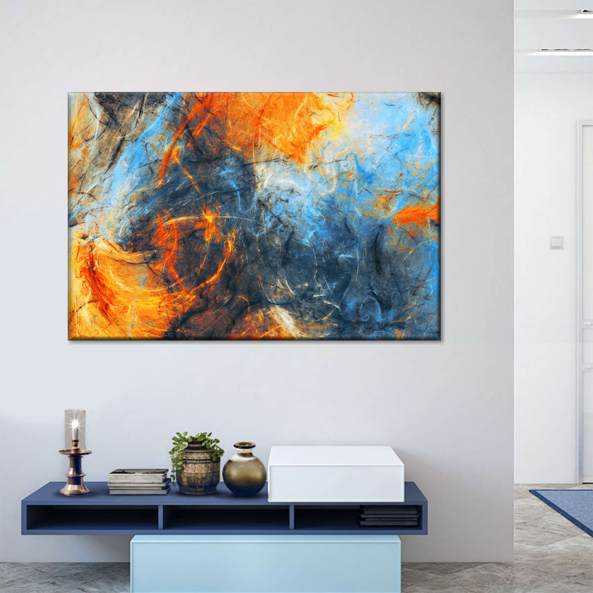 Abstract Lava Swirls Wall Art