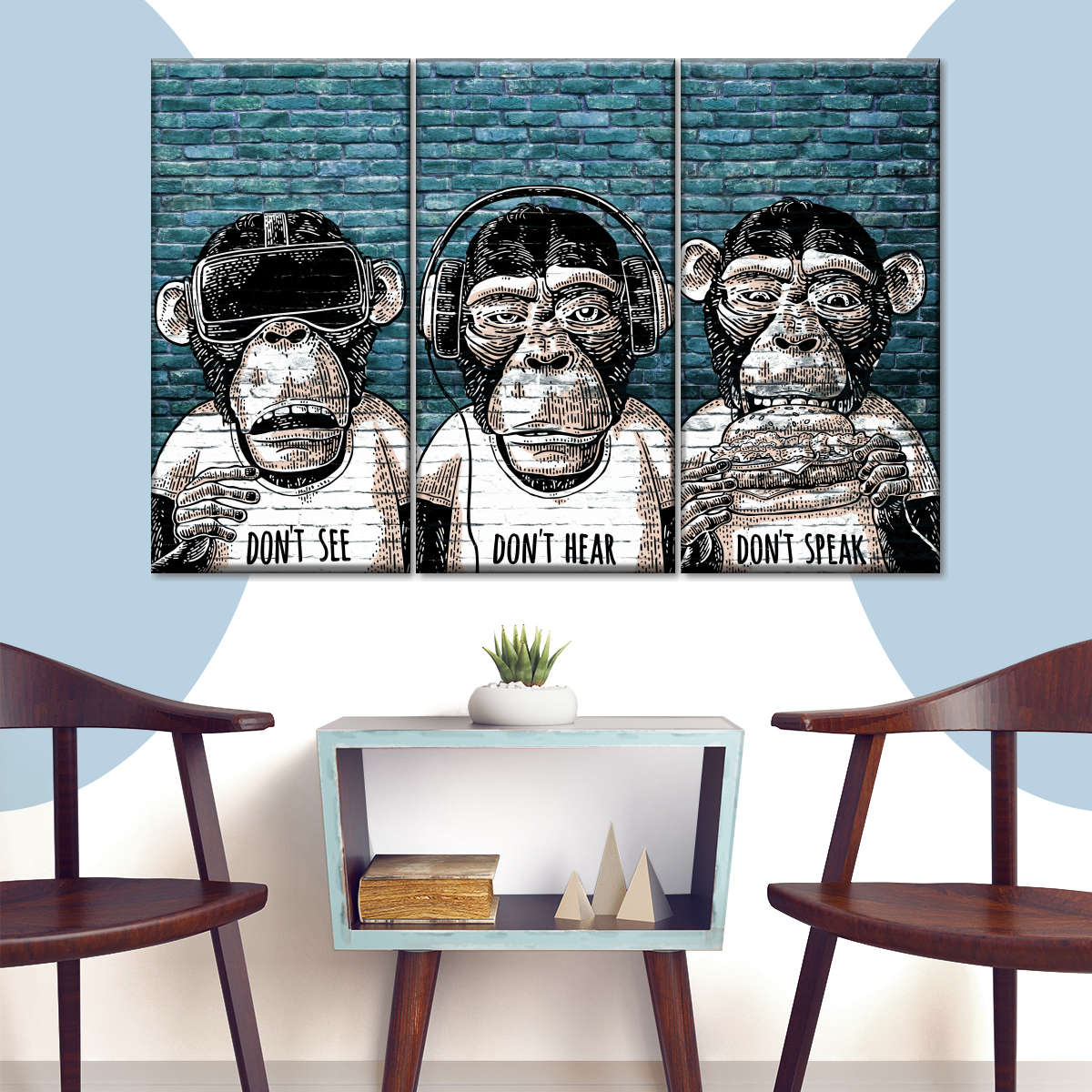 Three Monkeys Wall Art