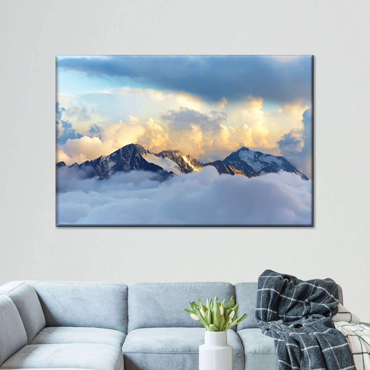 Alpine Snowy Mountains Wall Art