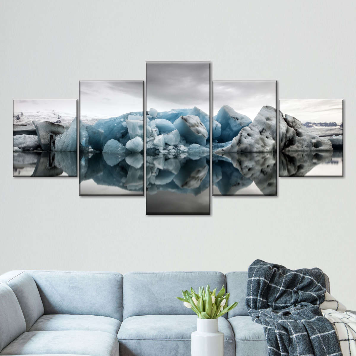 Glacier Lake Reflection Wall Art